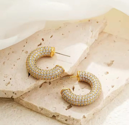 Sparkling halo hoops